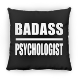 Badass Psychologist - Throw Pillow Black