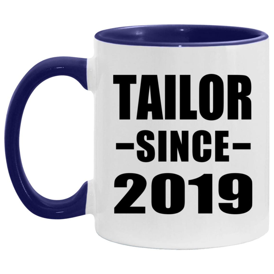 Tailor Since 2019 - 11oz Accent Mug Purple