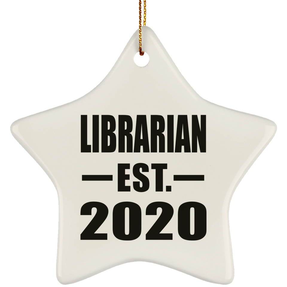 Librarian Established EST. 2020 - Star Ornament