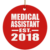 Medical Assistant Established EST. 2018 - Circle Ornament