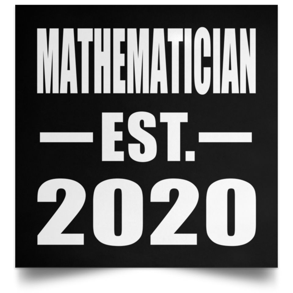 Mathematician Established EST. 2020 - Poster Square