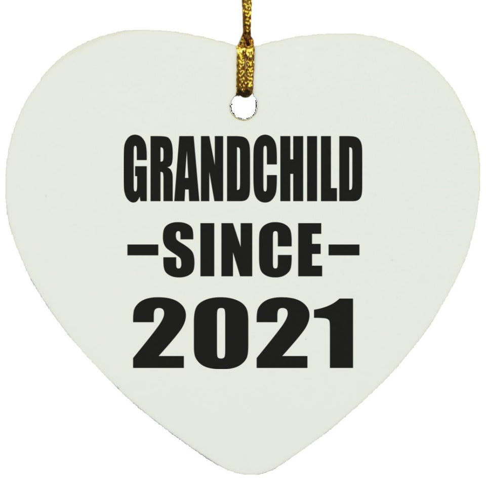Grandchild Since 2021 - Heart Ornament