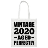 4th Birthday Vintage 2020 Aged Perfectly - Tote Bag White