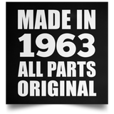 61st Birthday Made in 1963 All Parts Original - Poster Square