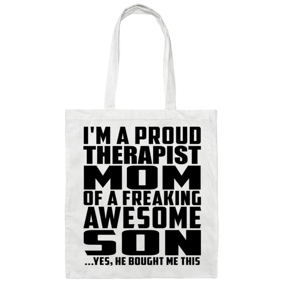 Proud Therapist Mom Of Awesome Son - Tote Bag White