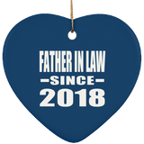 Father In Law Since 2018 - Heart Ornament