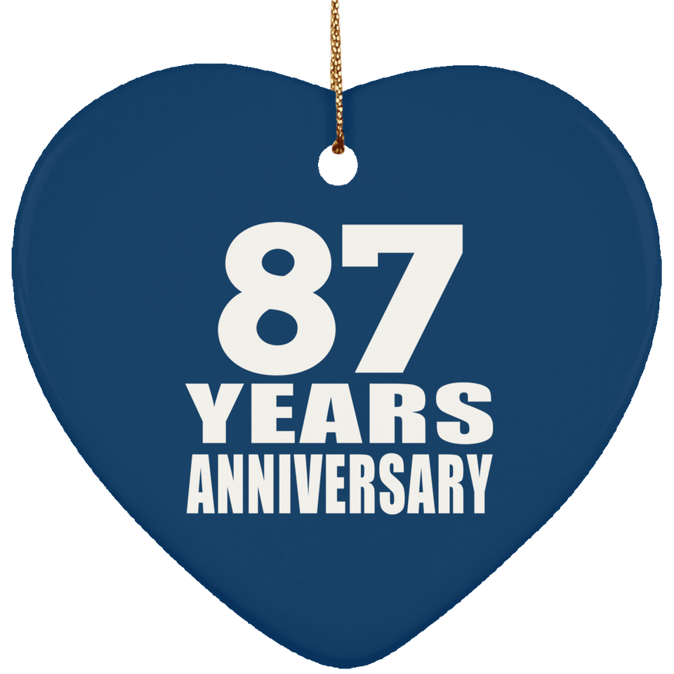 87th Anniversary 87 Years - Heart Ornament