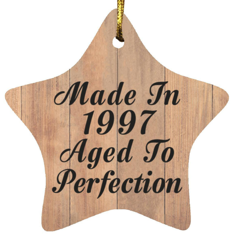 27th Birthday Made In 1997 Aged To Perfection - Star Ornament C