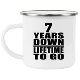 7th Anniversary 7 Years Down Lifetime To Go - 12oz Camping Mug