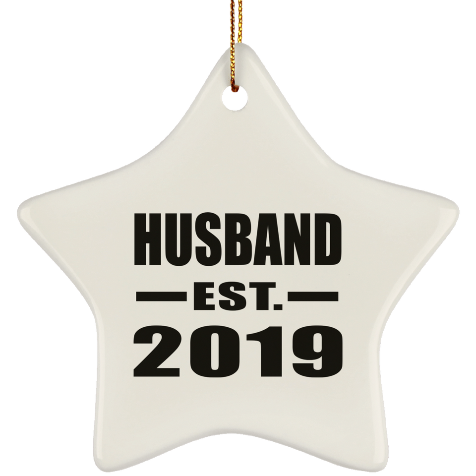 Husband Established EST. 2019 - Star Ornament