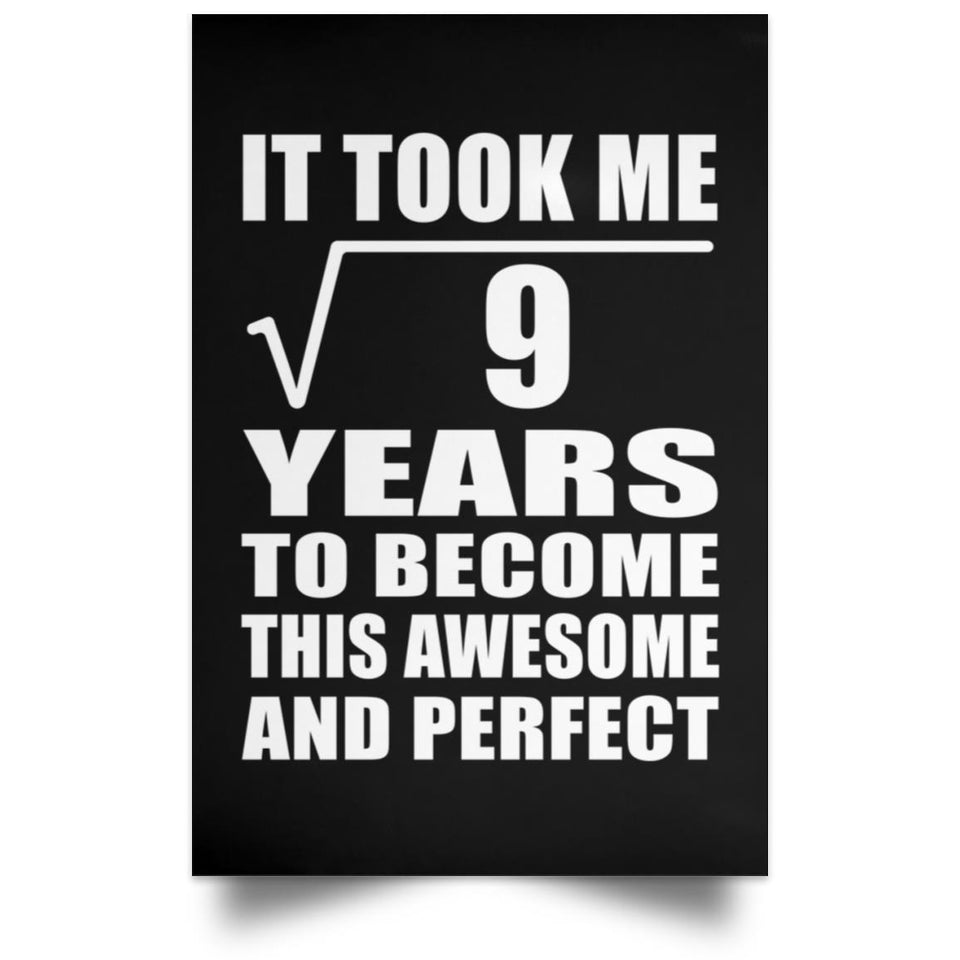 3rd Birthday Took Square Root of 9 Years To Awesome - Poster Portrait