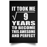 3rd Birthday Took Square Root of 9 Years To Awesome - Poster Portrait