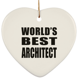 World's Best Architect - Heart Ornament