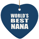 World's Best Nana - Heart Ornament