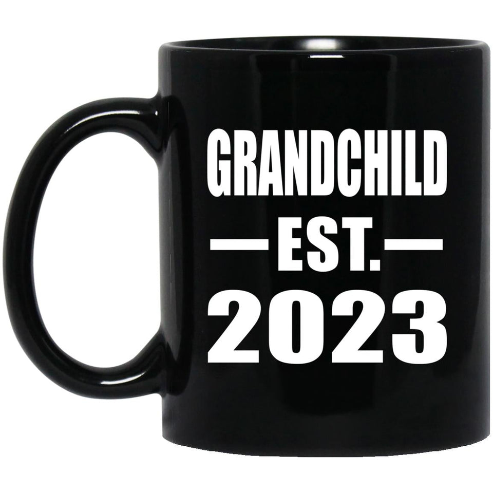 Grandchild Established EST. 2023 - 11oz Coffee Mug Black