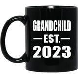 Grandchild Established EST. 2023 - 11oz Coffee Mug Black