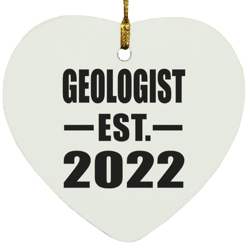 Geologist Established EST. 2022 - Heart Ornament