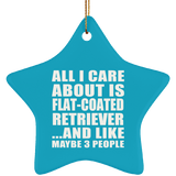 All I Care About Is Flat-Coated Retriever - Star Ornament