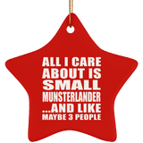 All I Care About Is Small Munsterlander - Star Ornament