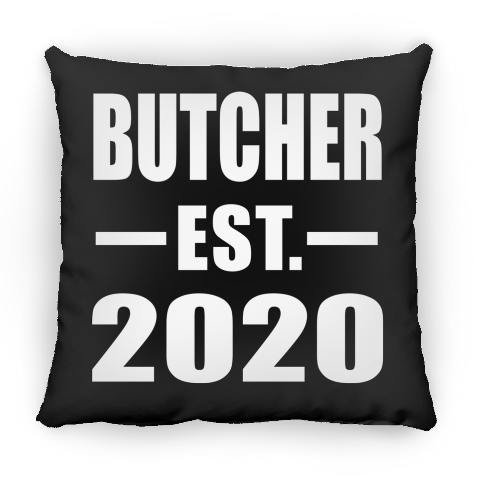 Butcher Established EST. 2020 - Throw Pillow Black