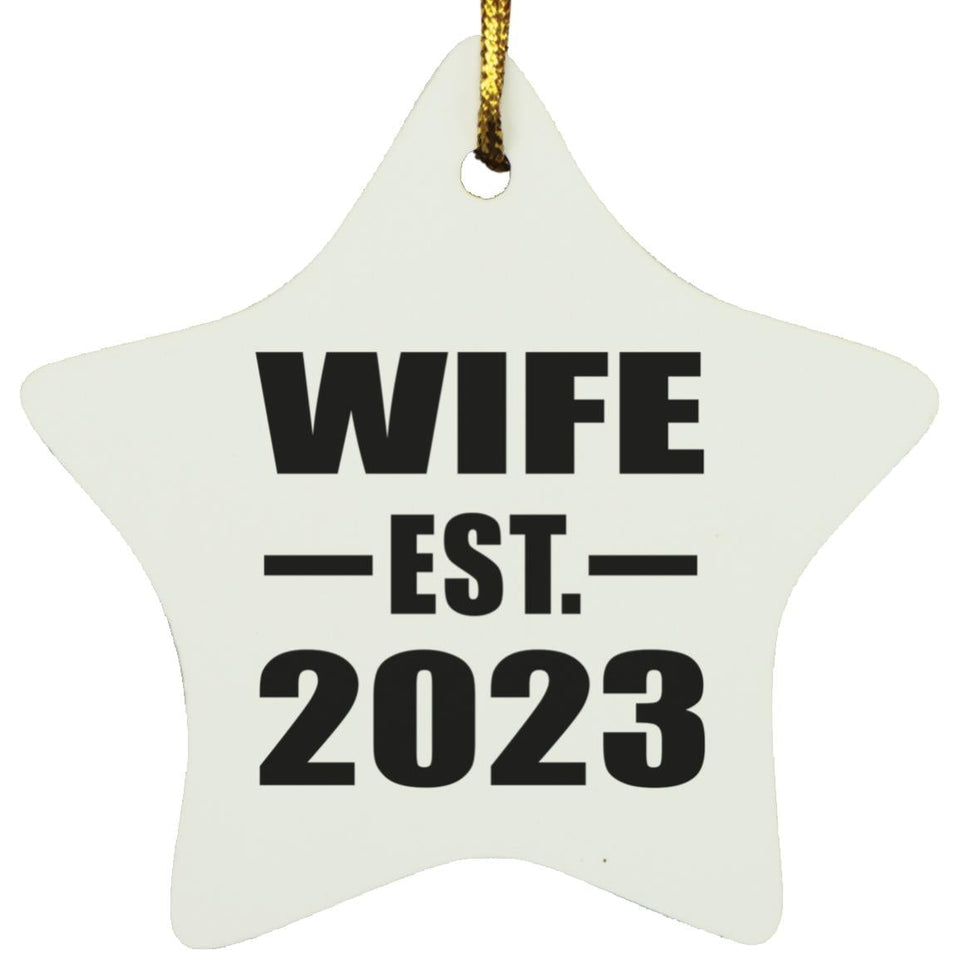 Wife Established EST. 2023 - Star Ornament