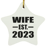 Wife Established EST. 2023 - Star Ornament