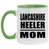 Lancashire Heeler Mom - 11oz Accent Mug Green