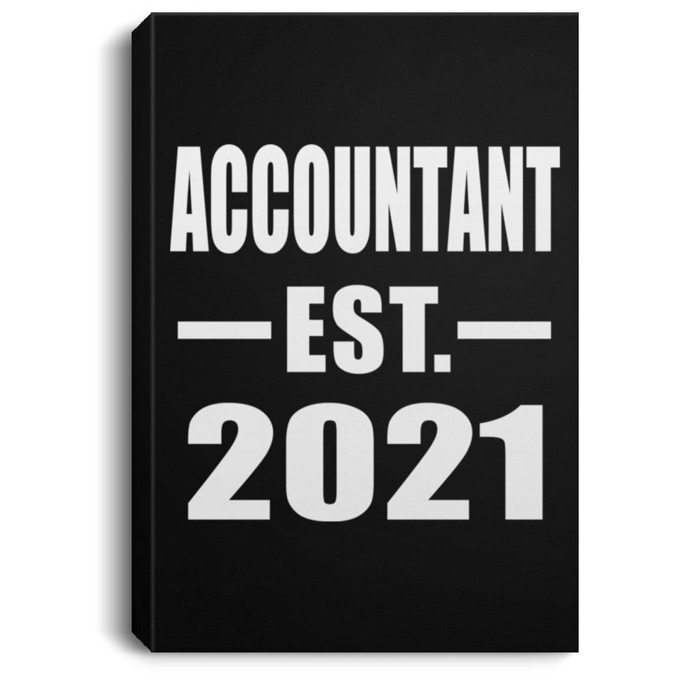 Accountant Established EST. 2021 - Canvas Portrait