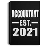 Accountant Established EST. 2021 - Canvas Portrait