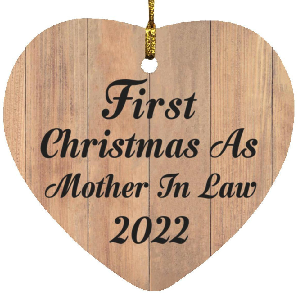 First Christmas As Mother In Law 2022 - Heart Ornament C