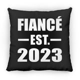 Fiance Established EST. 2023 - Throw Pillow Black