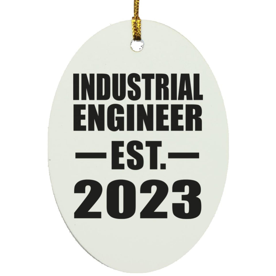 Industrial Engineer Established EST. 2023 - Oval Ornament