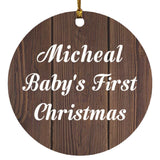 Micheal Baby's First Christmas - Circle Ornament D