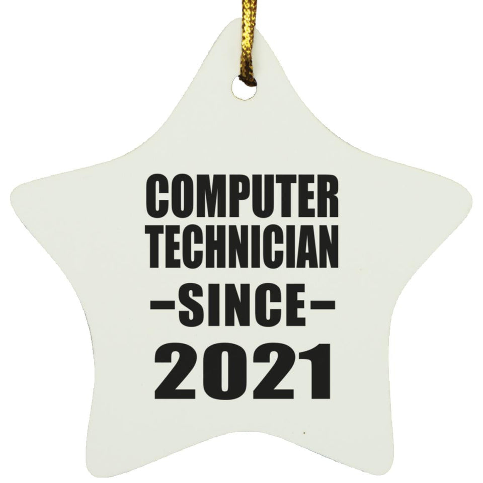 Computer Technician Since 2021 - Star Ornament