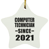 Computer Technician Since 2021 - Star Ornament