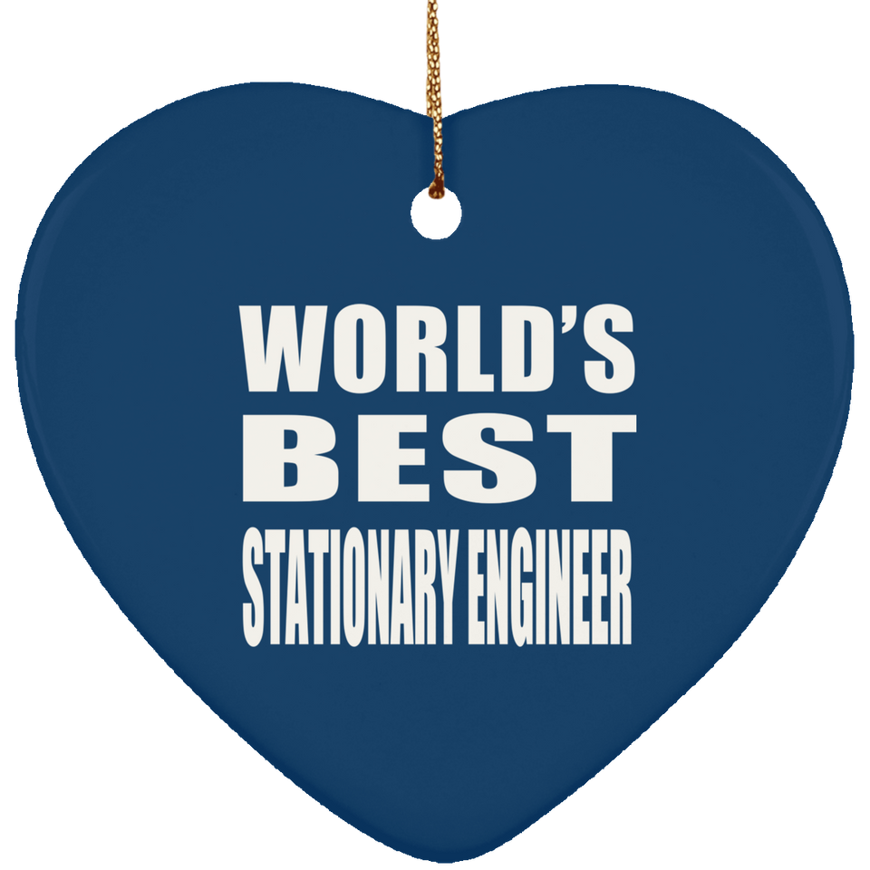 World's Best Stationary Engineer - Heart Ornament