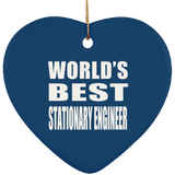 World's Best Stationary Engineer - Heart Ornament