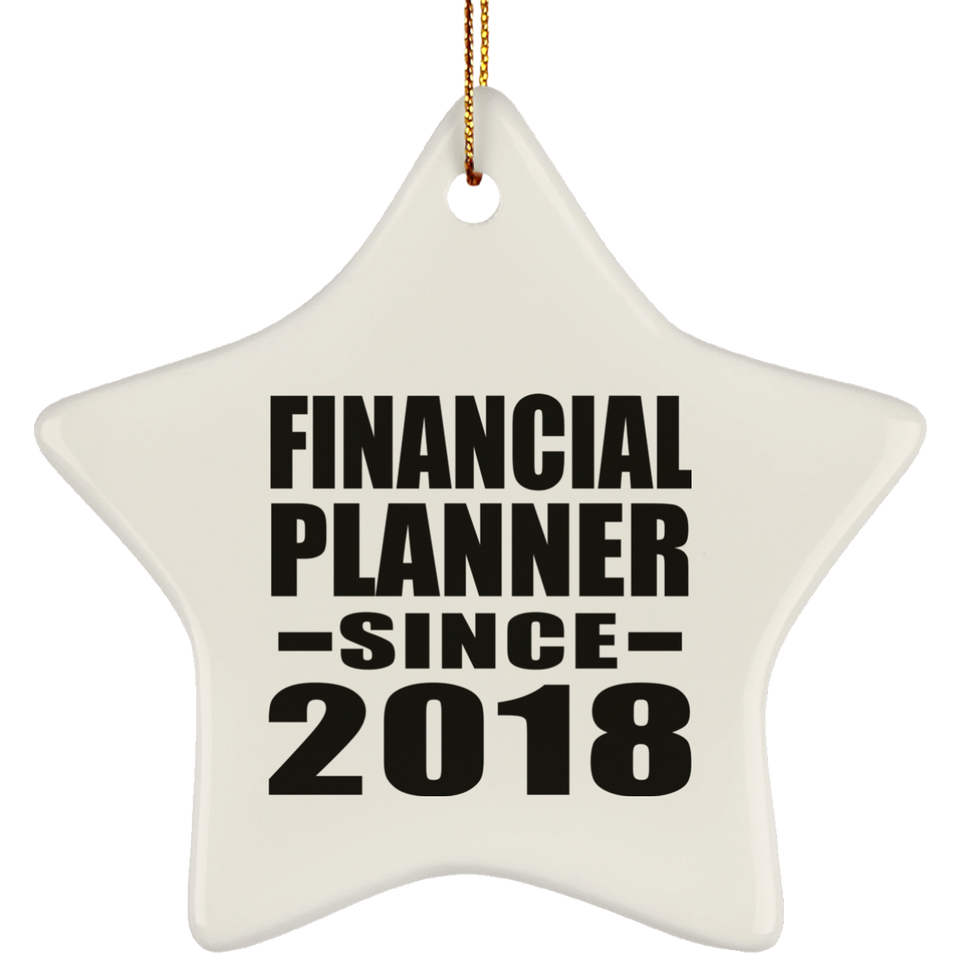 Financial Planner Since 2018 - Star Ornament