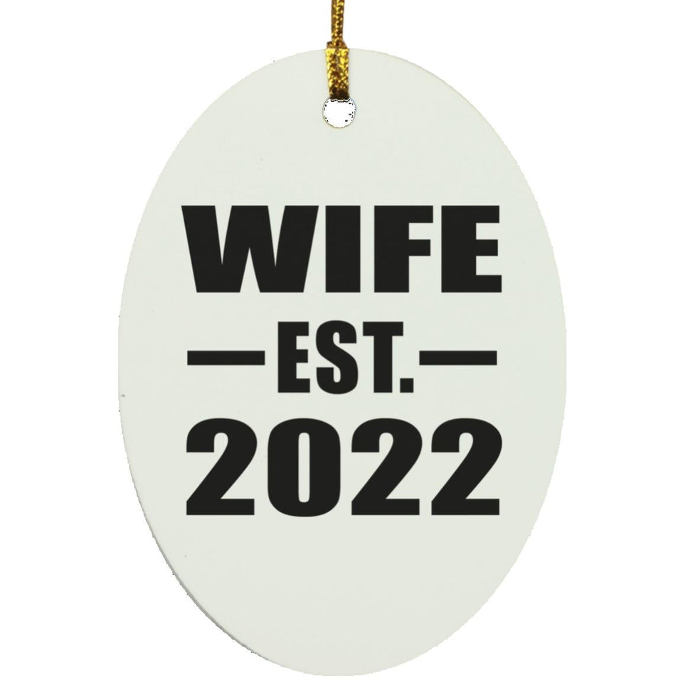 Wife Established EST. 2022 - Oval Ornament
