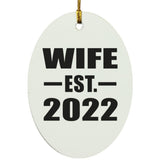 Wife Established EST. 2022 - Oval Ornament