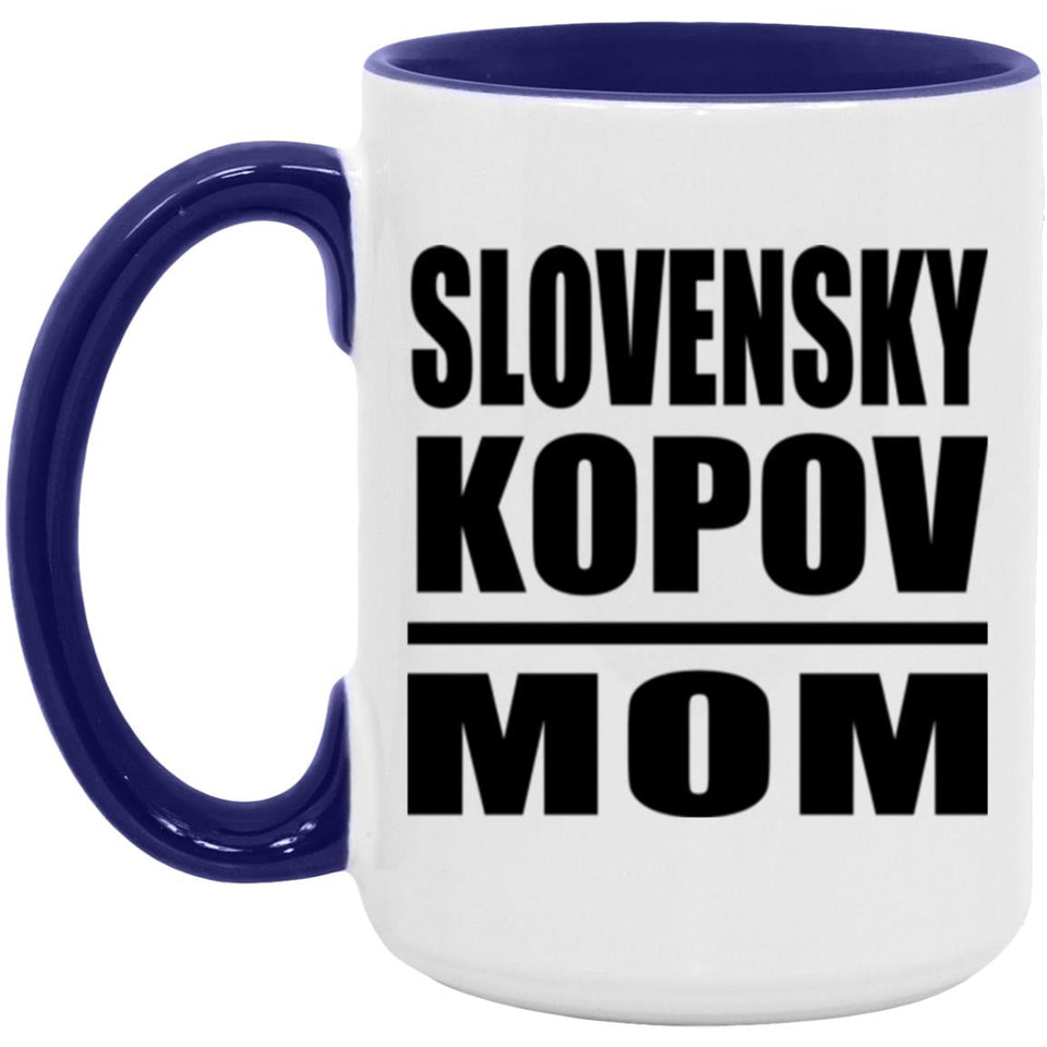 Slovensky Kopov Mom - 15oz Accent Mug Purple