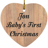 Jon Baby's First Christmas - Heart Ornament C