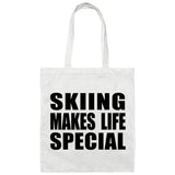 Skiing Makes Life Special - Tote Bag White