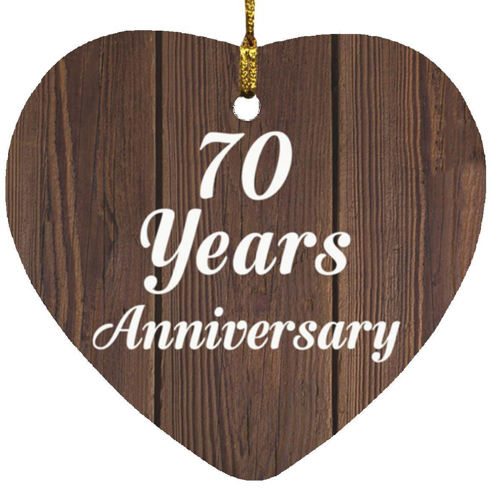 70th Anniversary 70 Years Anniversary - Heart Ornament D