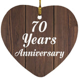 70th Anniversary 70 Years Anniversary - Heart Ornament D