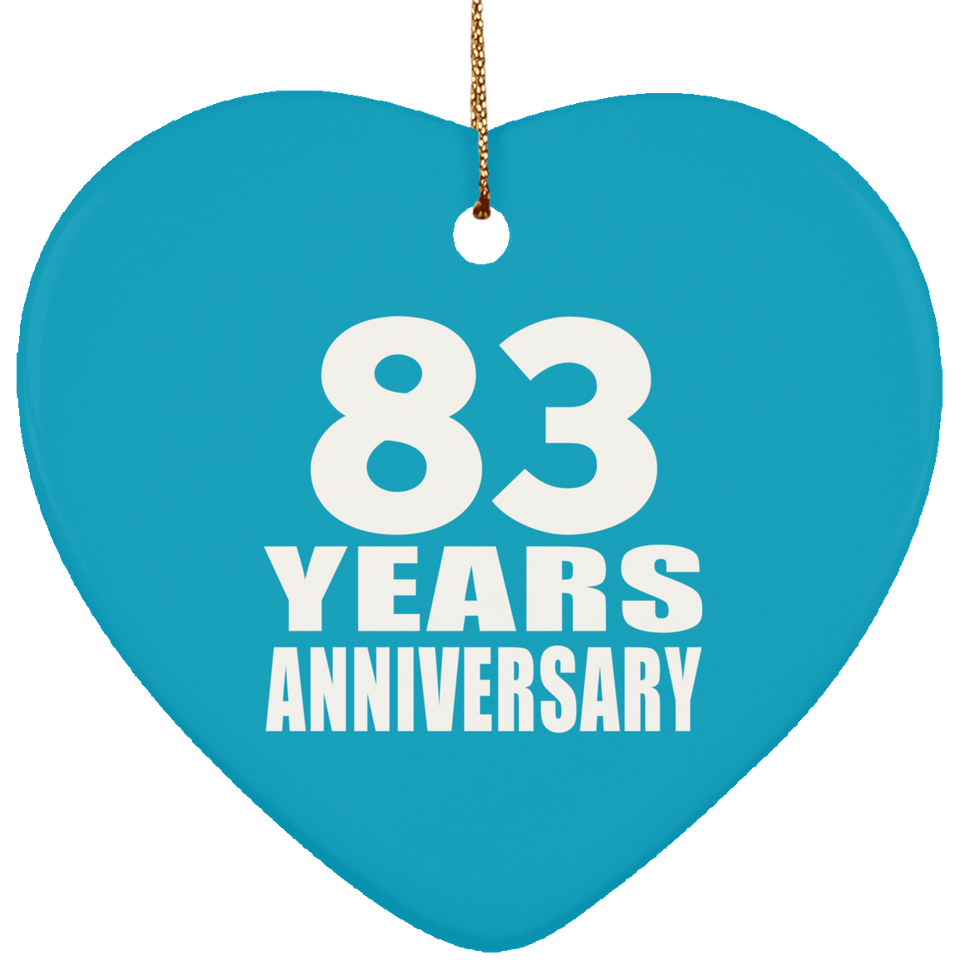 83rd Anniversary 83 Years - Heart Ornament