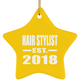 Hair Stylist Established EST. 2018 - Star Ornament
