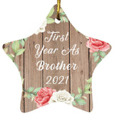 First Year As Brother 2021 - Star Ornament B
