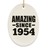 70th Birthday Amazing Since 1954 - Oval Ornament