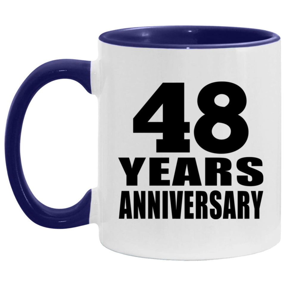 48th Anniversary 48 Years - 11oz Accent Mug Purple